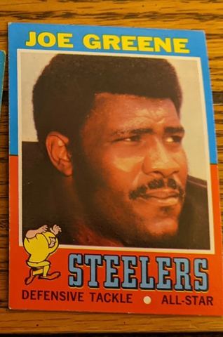 1971 Topps Football Joe Greene #245 Base, Raw, front of the card