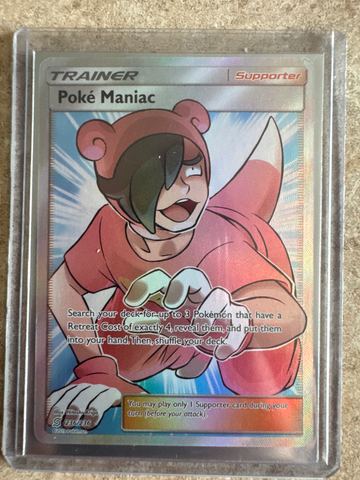 2019 Pokémon Pokemon Sun & Moon Unified Minds Poke Maniac #236 Base, Raw, front of the card