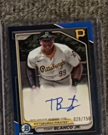 2024 Bowman Chrome Prospects Baseball Tony Blanco Jr. #CPA-TB Blue, Raw, front of the card