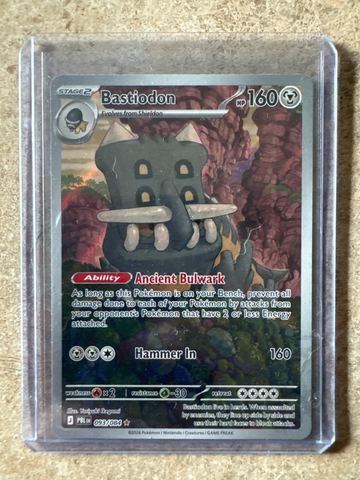 2026 Pokémon Pokemon Mega Evolution Pitch Black Bastiodon #93 Base, Raw, front of the card