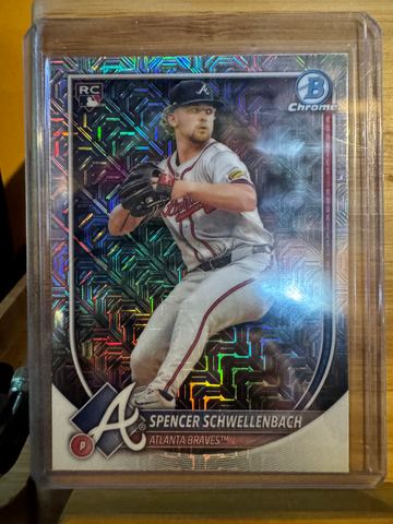 2025 Bowman Baseball Spencer Schwellenbach #78 Base, Raw, front of the card