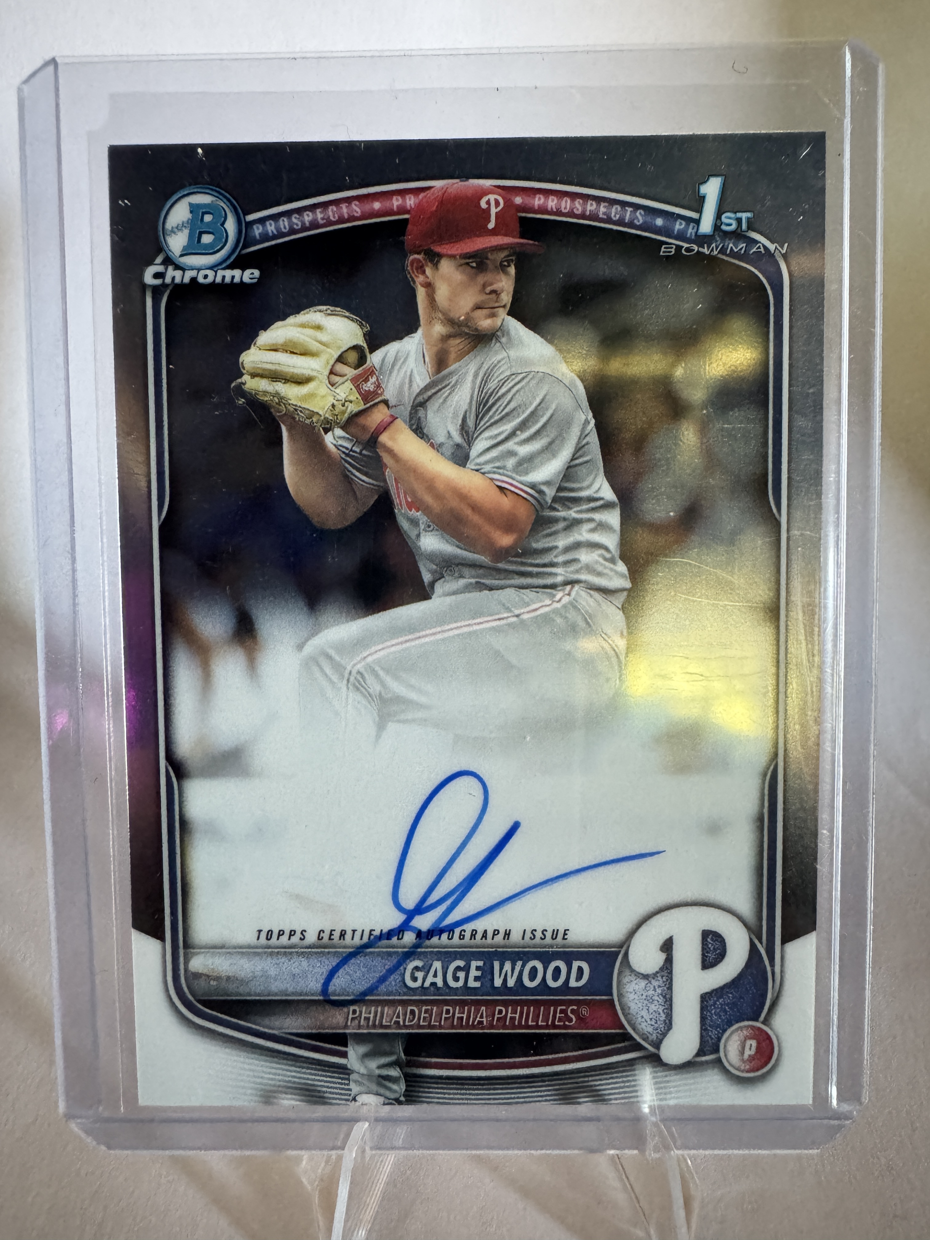 2025 Bowman Draft Chrome Baseball Gage Wood #CPA-GW Base, Raw, front of the card